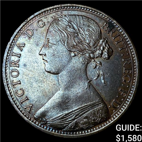 1865 Great Britain Bronze 1 Penny