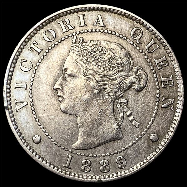 1889 Jamaica Copper Nickel Half Penny