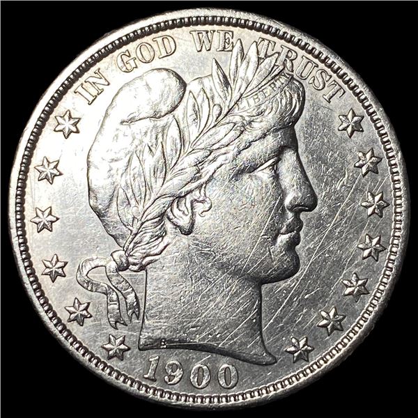 1900-S Silver Barber Half Dollar NEARLY UNCIRCULATED
