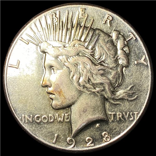 1928 Silver Peace Dollar NEARLY UNCIRCULATED