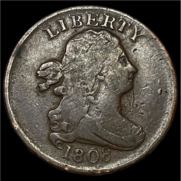 1808 Draped Bust Half Cent NEARLY UNCIRCULATED