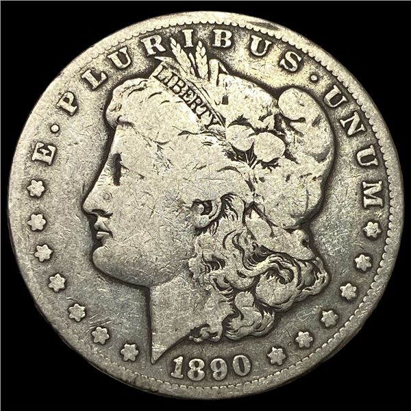1890-CC Silver Morgan Dollar ABOUT UNCIRCULATED