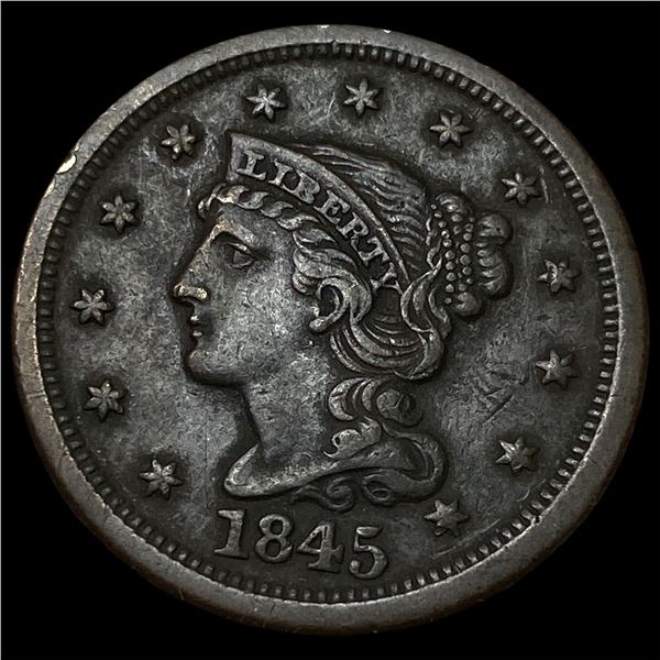 1845 Braided Hair Large Cent CLOSELY UNCIRCULATED