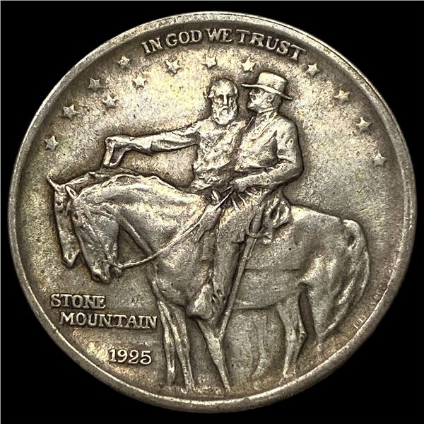 1925 Silver Stone Mountain Half Dollar NEARLY UNCIRCULATED