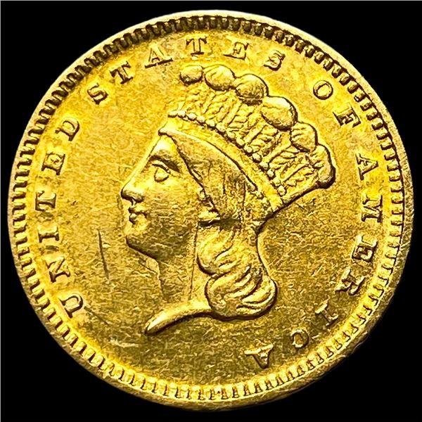 1873 Gold $1 Indian Head Type 3 GEM BU
