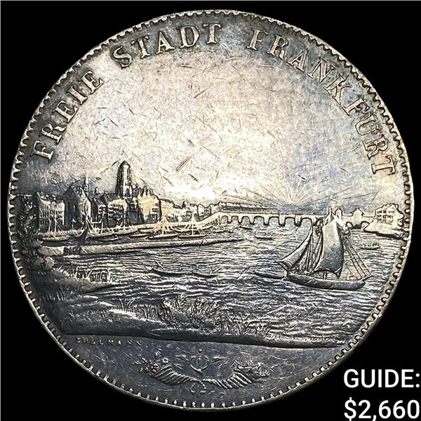 1841 German States Frankfurt Silver 2 Thaler