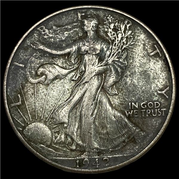 1942 Silver Walking Liberty Half Dollar LIGHTLY CIRCULATED