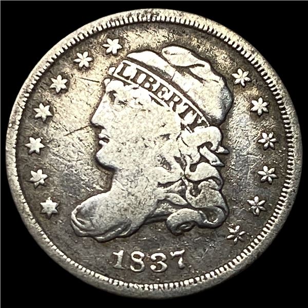 1837 Capped Bust Half Dime ABOUT UNCIRCULATED