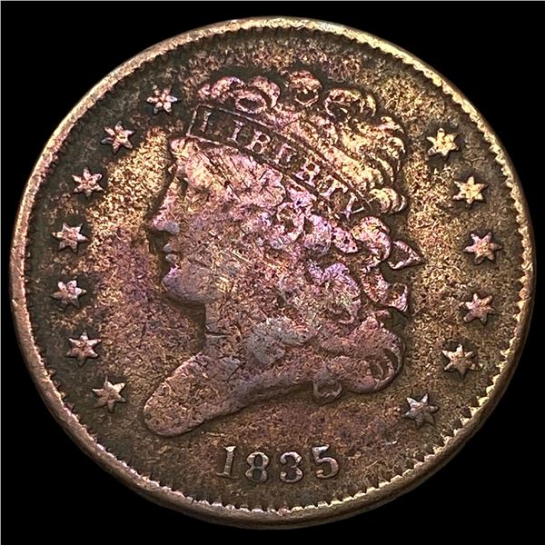 1835 Classic Head Half Cent LIGHTLY CIRCULATED