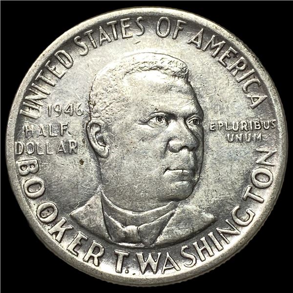1946 Silver Booker T. Washington Half Dollar ABOUT UNCIRCULATED