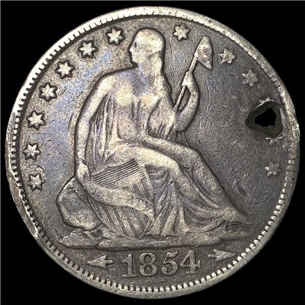 1854 Arrows Seated Liberty Half Dollar HIGH GRADE