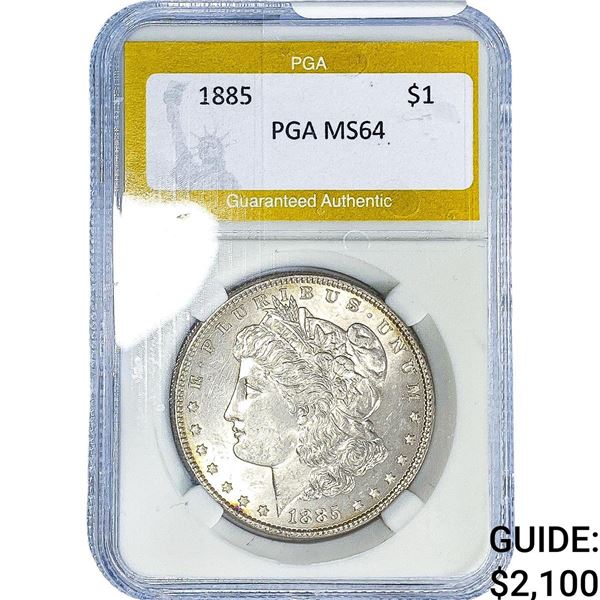 1885 Morgan Silver Dollar PGA MS64