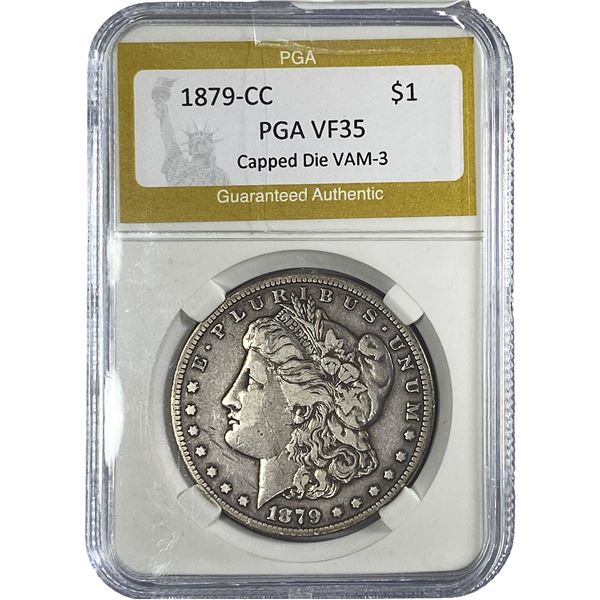 1879-CC Morgan Silver Dollar PGA VF35