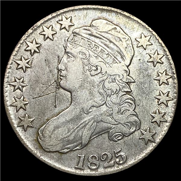 1825 Capped Bust Half Dollar NICELY CIRCULATED