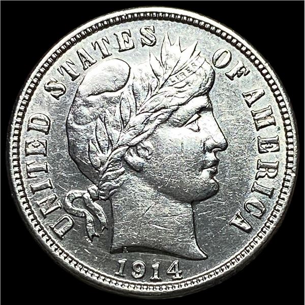 1914-S Silver Barber Dime CHOICE BU