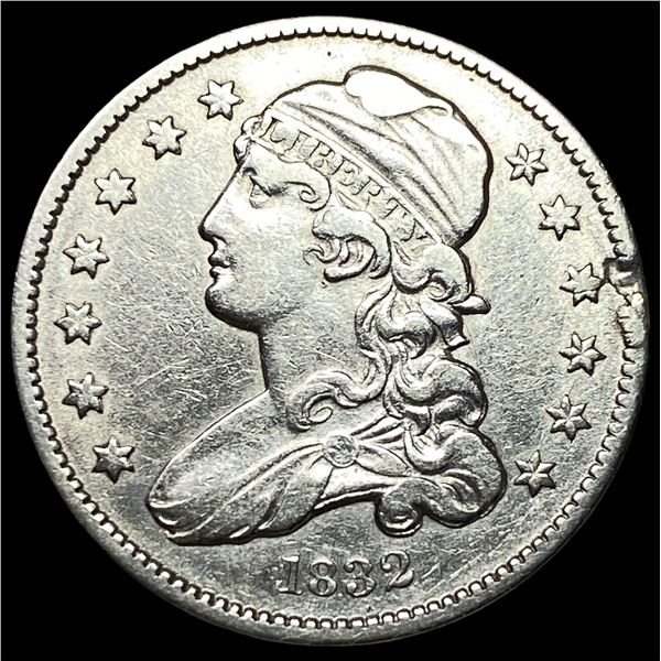 1832 Capped Bust Silver Quarter CHOICE AU