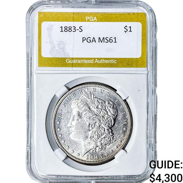 1883-S Morgan Silver Dollar PGA MS61