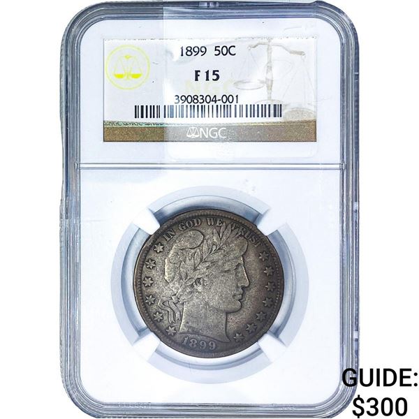1899 Barber Half Dollar NGC F15