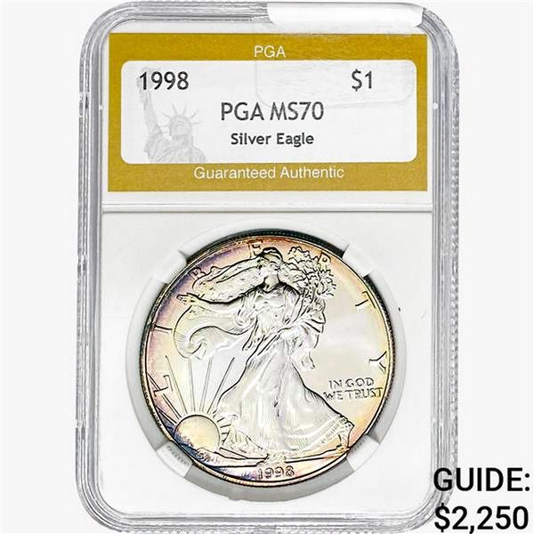 1998 American Silver Eagle PGA MS70