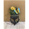 Image 1 : Cast Iron Door Knocker Flowers And Butterfly