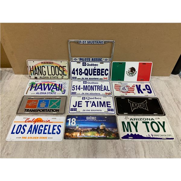 Lot of 12 Random License Plates Look At Pics