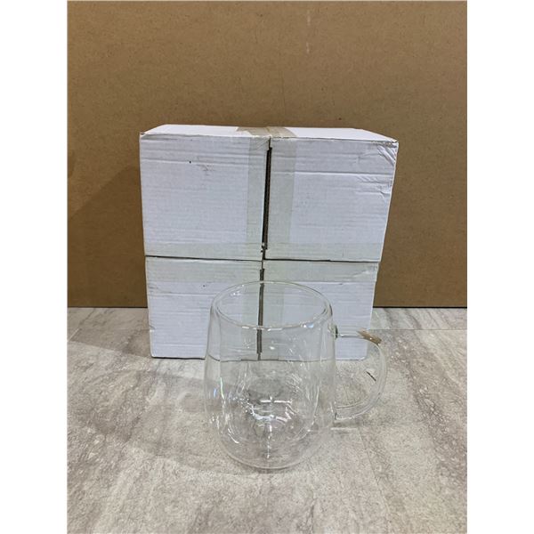 4 Pack Glass Mugs