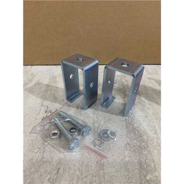 6 Pcs Channel Trolley Track Support Hanger Brackets Heavy Duty