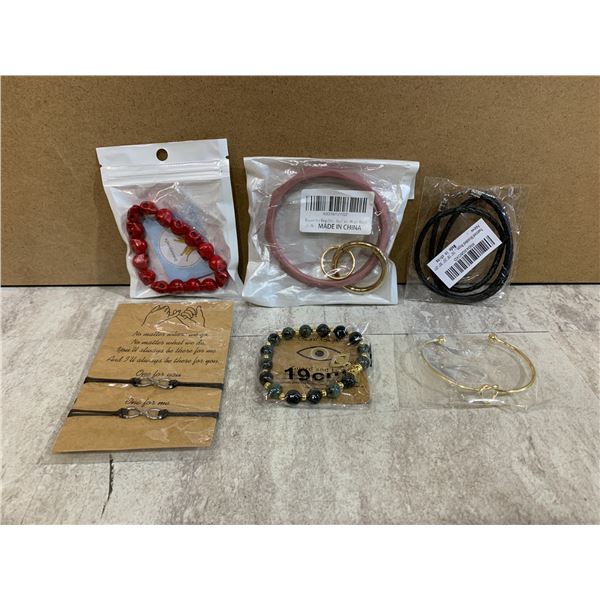 Lot of 6 Assorted Brand New Bracelets