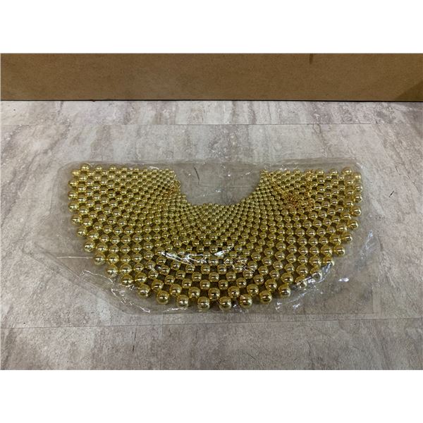 Large Resin Bib Collar Necklace - Resin Faux Pearls