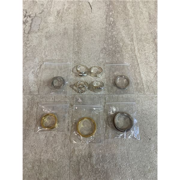 Lot of 9 Assorted Brand New Rings