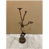 Image 1 : Vintage Abstract Iron Sculpture Candle Holder