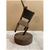 Image 2 : Vintage Abstract Iron Sculpture Candle Holder