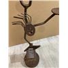 Image 3 : Vintage Abstract Iron Sculpture Candle Holder