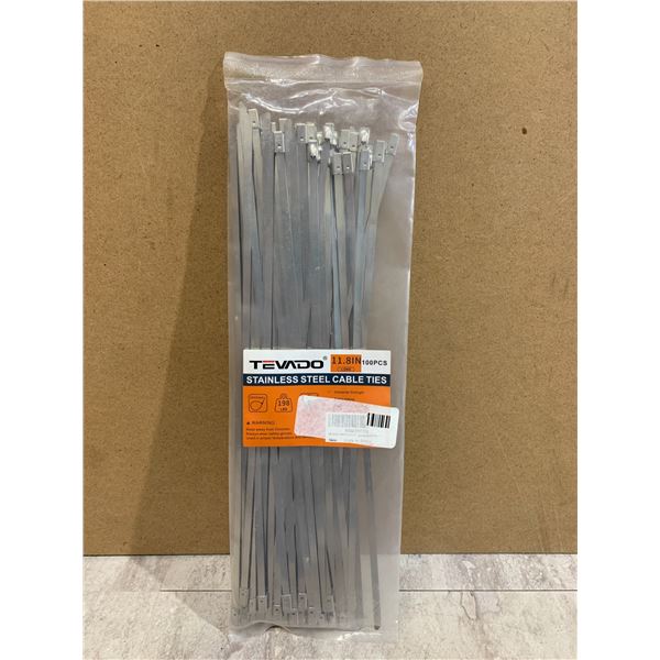 100 PCS Stainless Steel Cable Ties - 11.8 inches