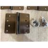 Image 3 : Brushed Bronze Finish Metal Hinges - 45 Total