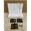 Image 1 : Brushed Bronze Finish Metal Hinges - 45 Total