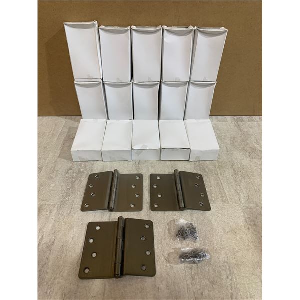 Brushed Nickel Finish Metal Hinges - 45 Total