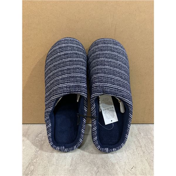 Sparkly Navy Blue / Silver Memory Foam Slippers