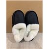 Image 1 : Women's Microsuede Black & White Slippers