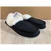 Image 2 : Women's Microsuede Black & White Slippers