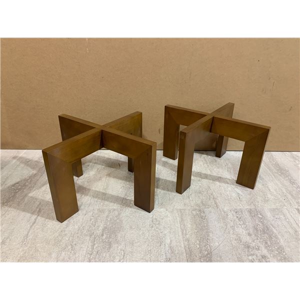 Lot of 2 Wooden Plant Stands