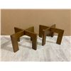 Image 1 : Lot of 2 Wooden Plant Stands