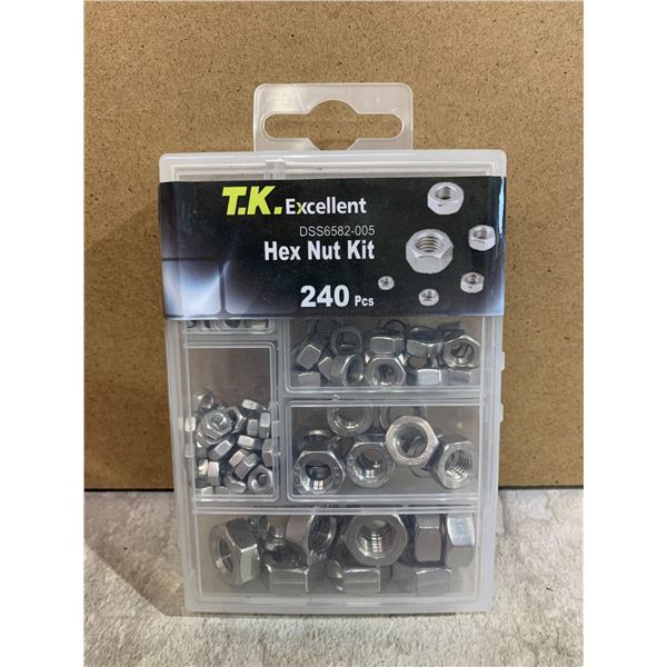 240 Pcs Hex Nut Kit
