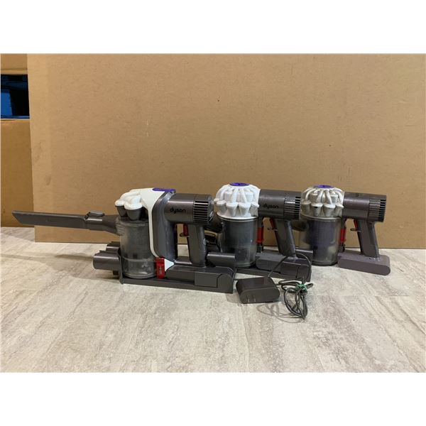 Lot of 3 Dyson Hand Held Vacuum Cleaners for Repair Working
