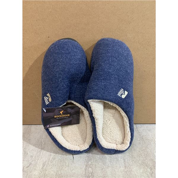 Mens 2 Tone Grey White Memory Foam Slippers Size 7 - 8