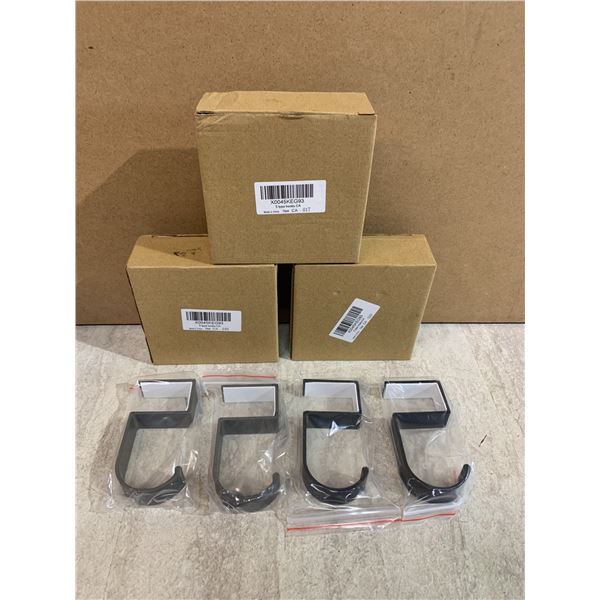 Lot of 4 Packs of Bag Hooks 4 Per Pack Black Colour