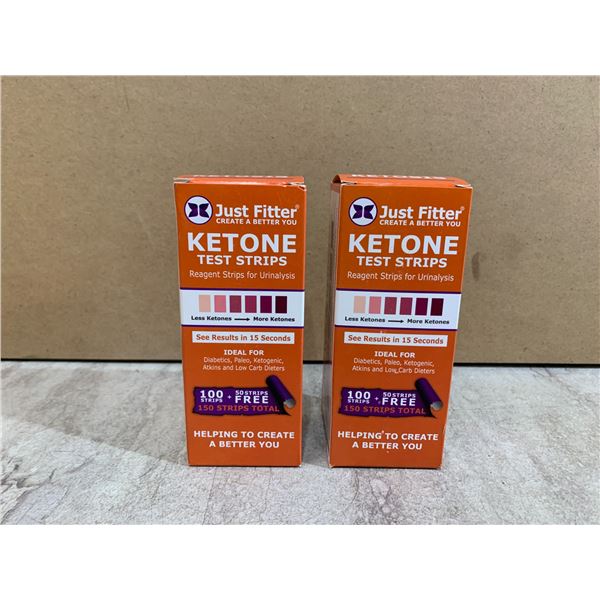 Lot of 2 Just Fitter Ketone Test Strips 150 Strips Per