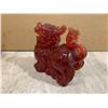 Image 5 : Lot of 2 Red Resin Fu Dogs