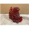 Image 7 : Lot of 2 Red Resin Fu Dogs