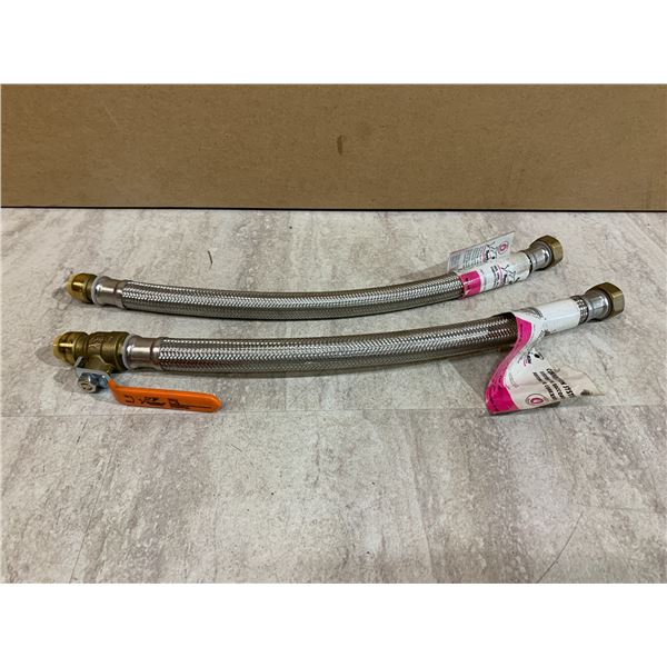 Lot of 2 Water Heater Conection System 1/2in X 3/4in 18in Long